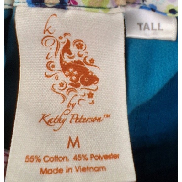 Koi by Kathy Peterson Scrub Cargo Pants Teal Size L - Picture 2 of 13